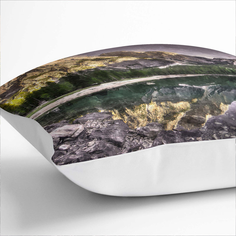 Mountain Beauty Cushion with Filling, 55cm H x 55cm W x 20cm D, White