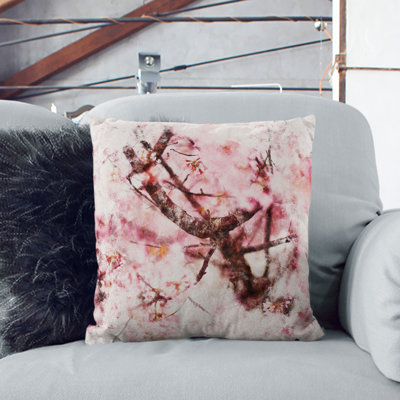 Pink Cherry Blossom Flowers Vol.4 Scatter Cushion