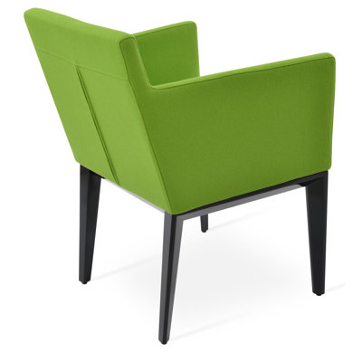 Harput Black Lacquer Wood Arm Chair