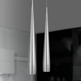 Line 1 - Light Single Bell Pendant, Metallized Brown, 9W/70W