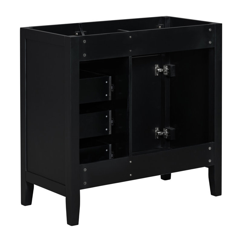 Bathroom Vanity Without Sink, Black