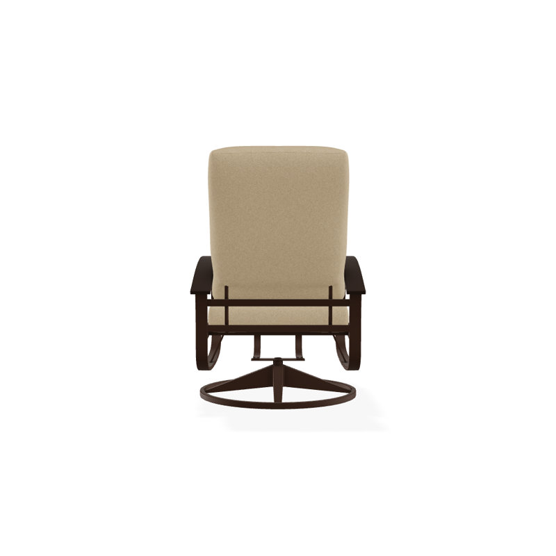 Belle Isle Outdoor Swivel Lounge Chair, Canvas Heather Beige Sunbrella® Canvas, Kona P10, Textured Kona