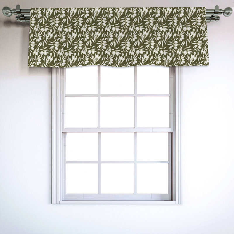Sateen Abstract Ruffled Window Valance