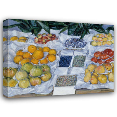 «Fruit Exposed on a Stand» par Gustave Caillebotte, reproduction d'art sur toile tendue avec châssis