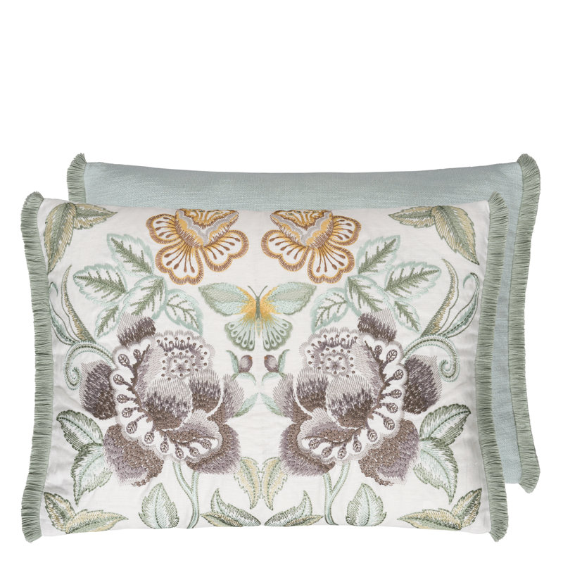 Isabella Embroidered Decorative Pillow, Cameo Floral