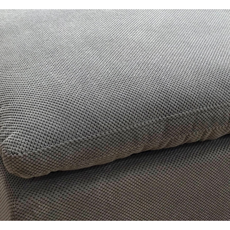 Repose-pieds pleine compression Coffee Bean Like Upholstery, Light Gray