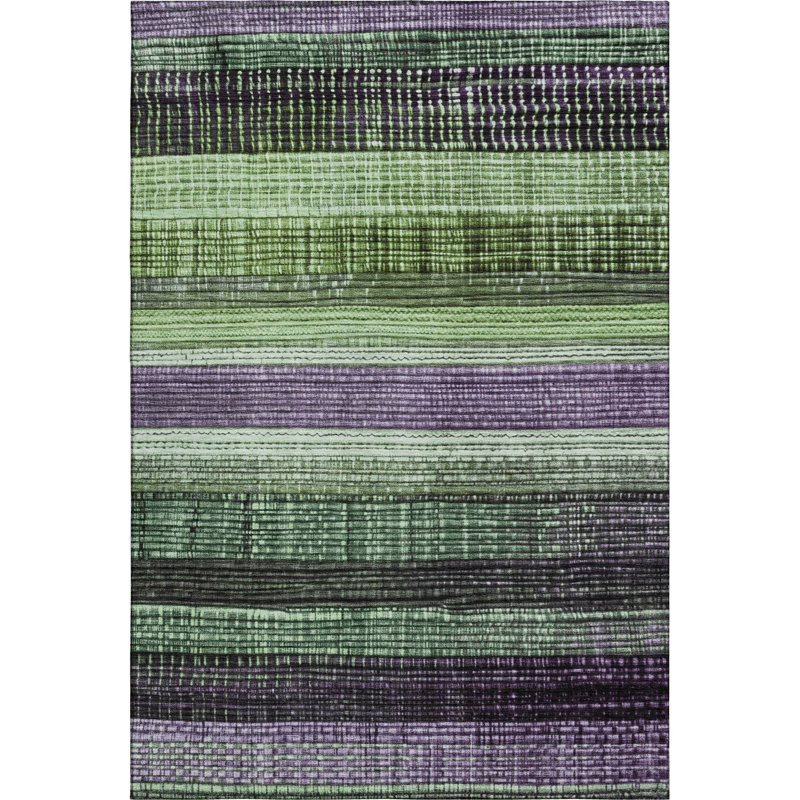 Premium Machine Washable Crestover AMF1873 Stripes Rug, Rectangle 5' x 7'6"