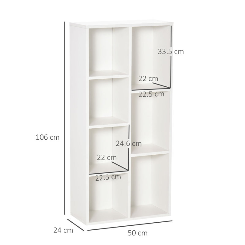 Rendall Standard Bookcase., White