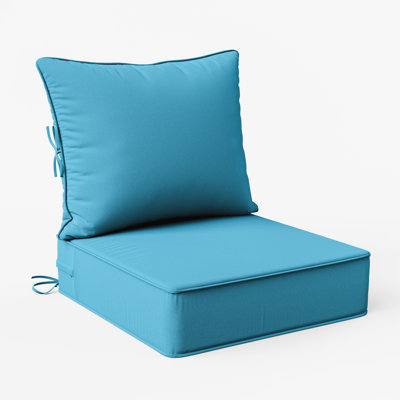 Wynee 24"W X 24"D Outdoor Cushions 6.5'' Deep Seating Cushion Set Indoor and Outdoor Seat / Back Cushion 