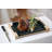 Staub Cast Iron 13 x 9-inch Rectangular Serving Dish with Wood Base - Matte Black