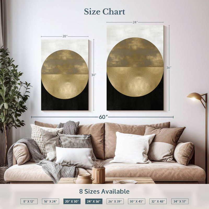 Avery Gold Sphere, 36" H x 24" W