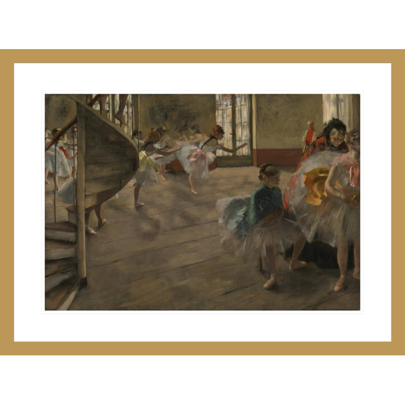 «The Rehearsal» par Edgar Degas, impression giclée encadrée, H 22,29 po x l 29,5 po