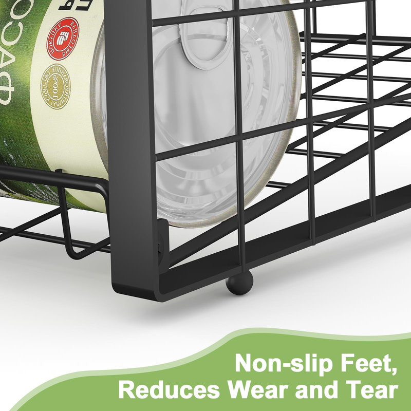Stackable 6-Tier Can Organizer For Pantry, Adjustable Storage Rack Holds Up To 100 Cans, 2-Pack For Kitchen & Cupboard Organization