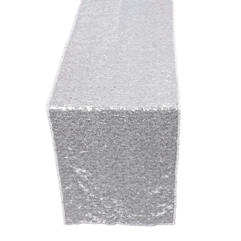 Gregorio Sequin Decorative Table Runner, Rose Gold, 72" L x 12" W