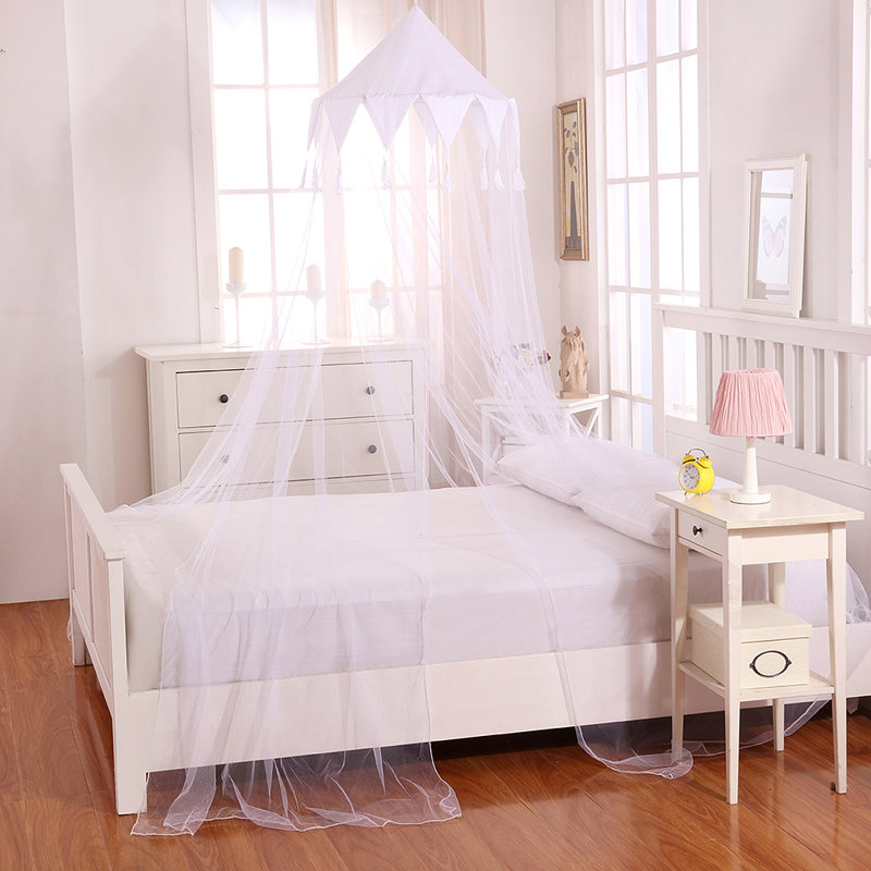  Lit à baldaquin pliable pour enfants, Blanc