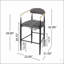 Ensemble de tabourets de bar pivotant à hauteur réglable moderne avec coussin capitonné et base stable pour comptoir de cuisine