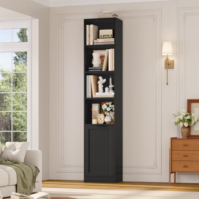 73.4" H Slim Engineered Wood Bookcase