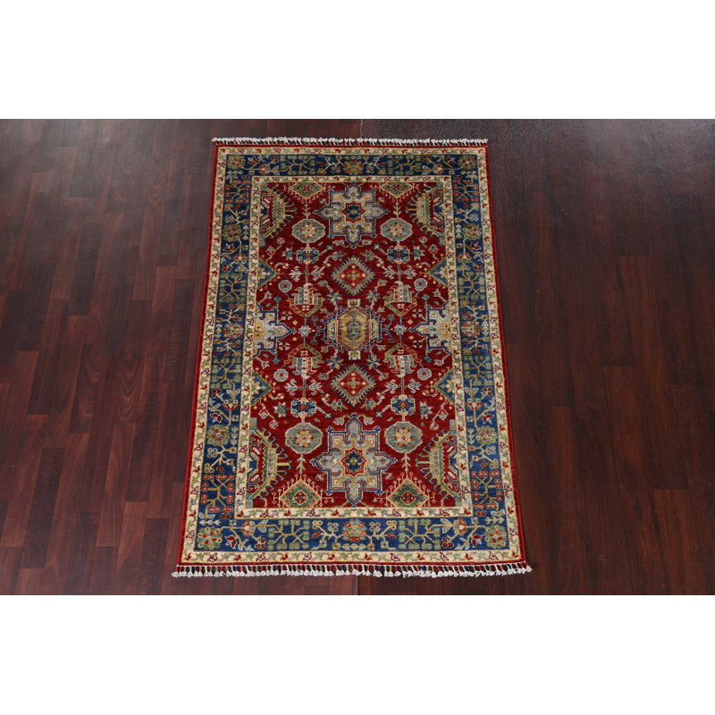 Red Vegetable Dye Area Rug 4x6