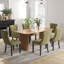 Ensemble de salle à manger rectangulaire à double piédestal avec table de salle à manger de style crème-1947038711-1947038668-1947038664