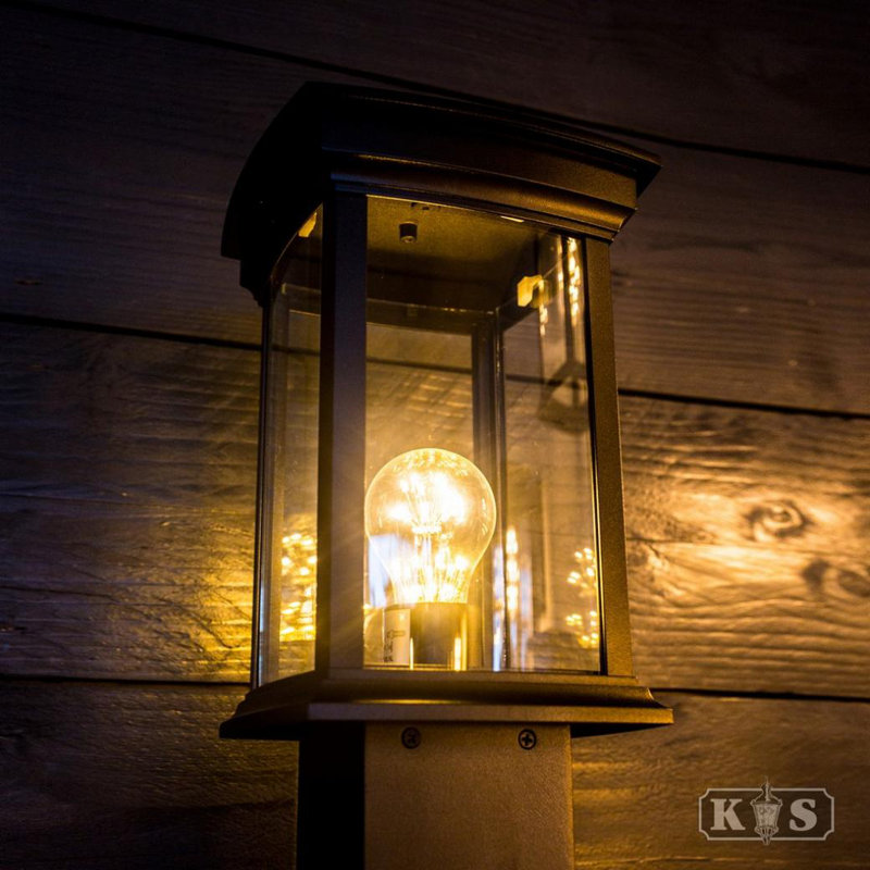 Kinzer Black Aluminium Pathway Light, 80cm H x 18.5cm W x 18.5cm D