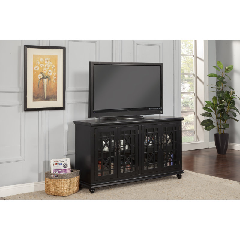 Ahmara 63'' Media Console for TVs up to 65”, Antique Black