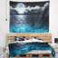 Tapisserie pleine lune sur mer seascape romantique-28501326
