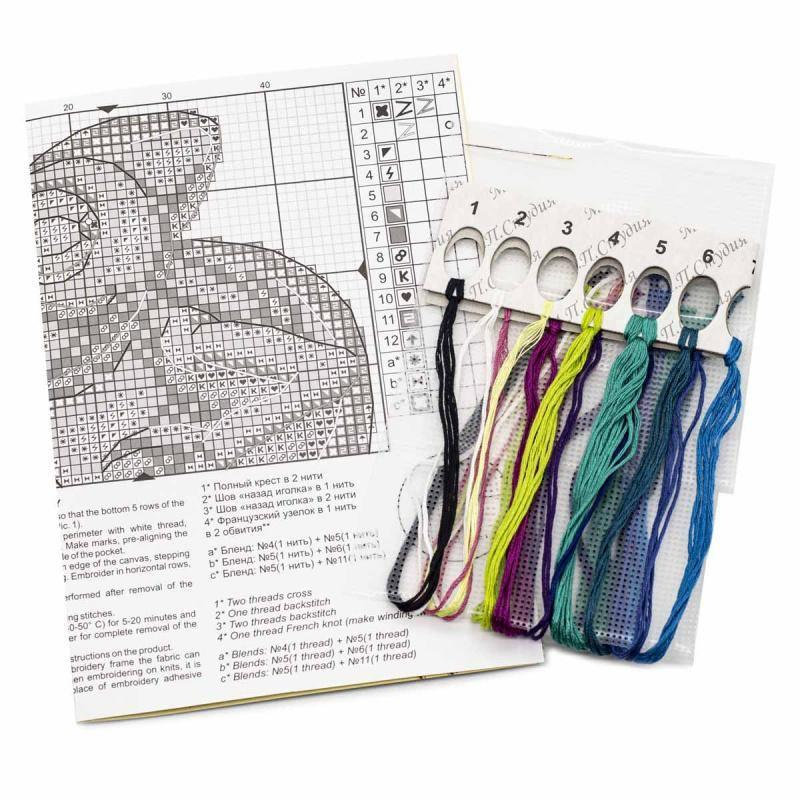 Trousse de point de croix Curious Chameleon SV-253