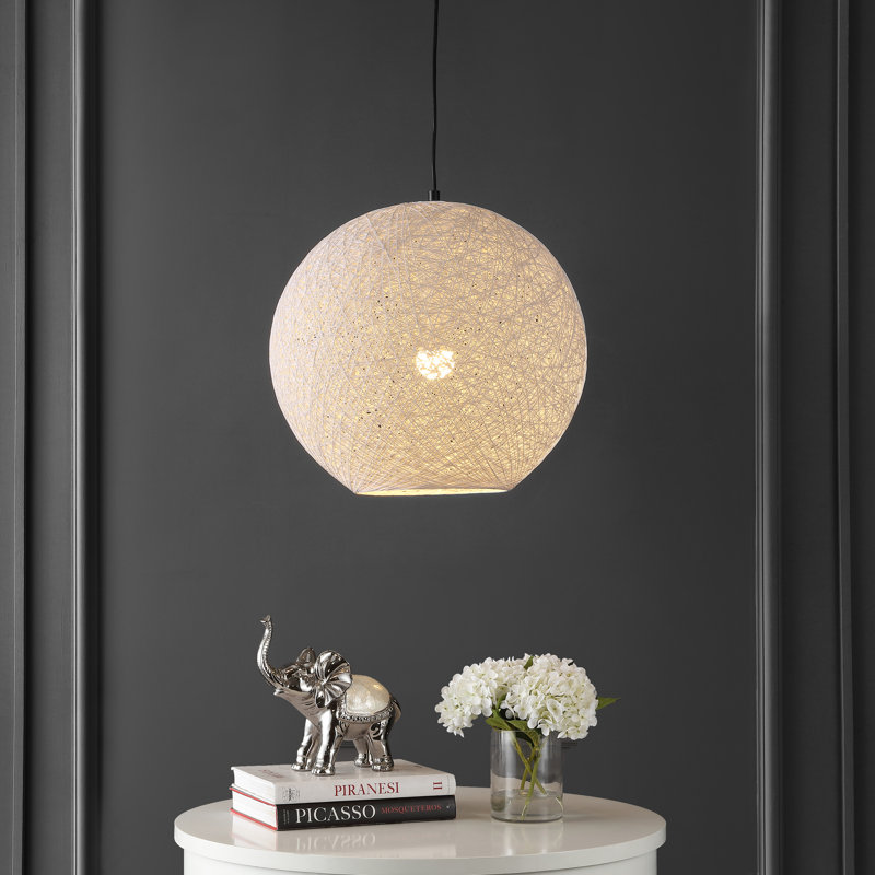 Anthoy 1 - Light White/Black Pendant, 80" H x 19.5" W x 19.5" D