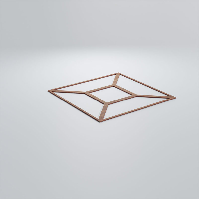 Panneaux muraux décoratifs en bois Marion, Noyer, H 7 3/8 po x l 7 3/8 po x P 3/8 po