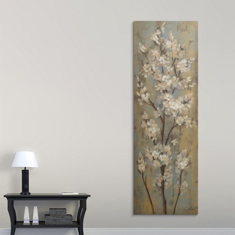 Almond Branch II par Aniessa - reproduction de cadre photo, Cadre noir, H 56 po x l 24 po x P 1 po