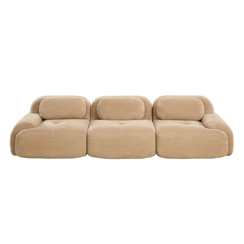 Canapé modulaire Boneless, H 27,5 po x l 116,1 po x P 27,5 po