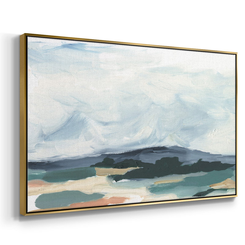 Pastel Vista I, reproduction d'art sur toile, H 27 po x l 41 po x P 2 po, Toile avec cadre flottant or