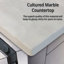 Meuble-lavabo double 84 po x P 22 po avec plateau en marbre de culture-1520753771-1520753770