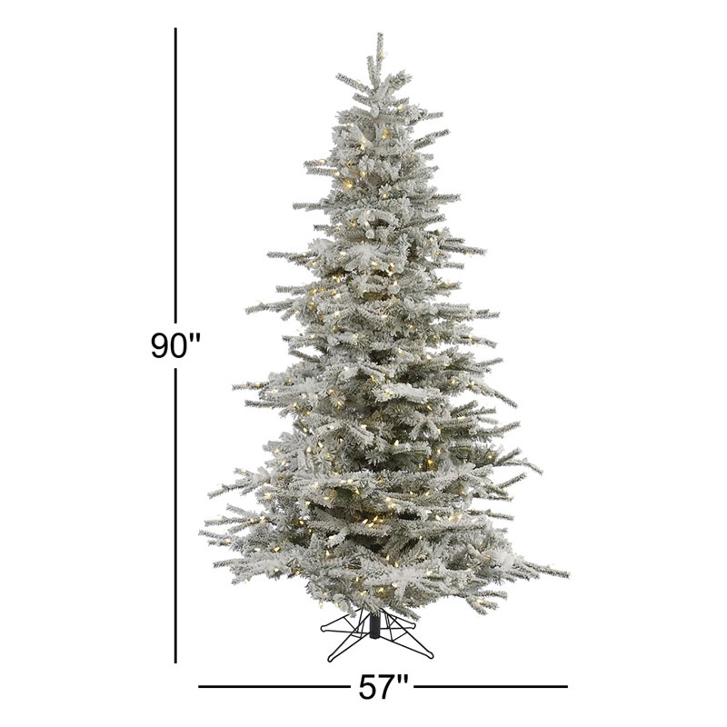 Sierra Lighted Artificial Fir Christmas Tree, 7.5' H