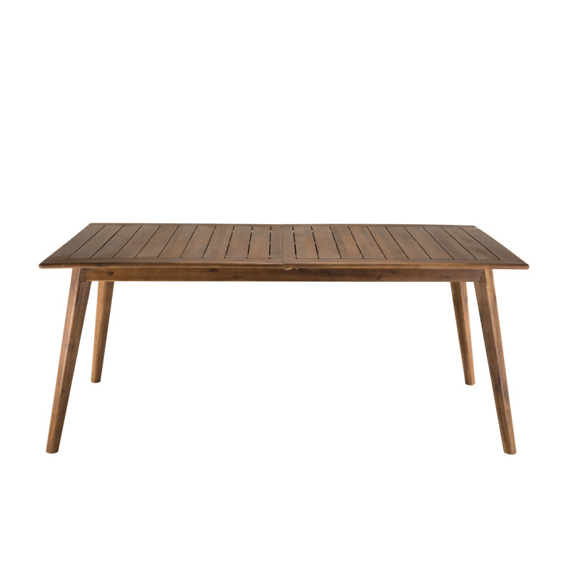 Christa Rectangular Acacia Extendable Outdoor Dining Table , 240cm cm W 100cm cm D