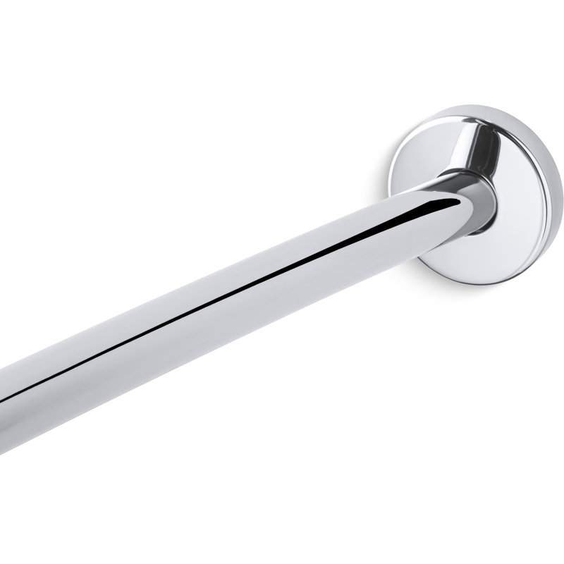 Expanse 76" Curved Fixed Shower Curtain Rod, Acier inoxydable poli