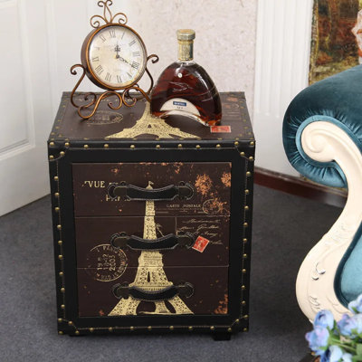 Angiolino Retro Bedside Table Rustic Living Room Side A Few Solid Wood
