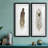 Soft Feather I - Natural History Print, Matted and Framed Under Glass, Set of 2, Study and Living Room Wall Art