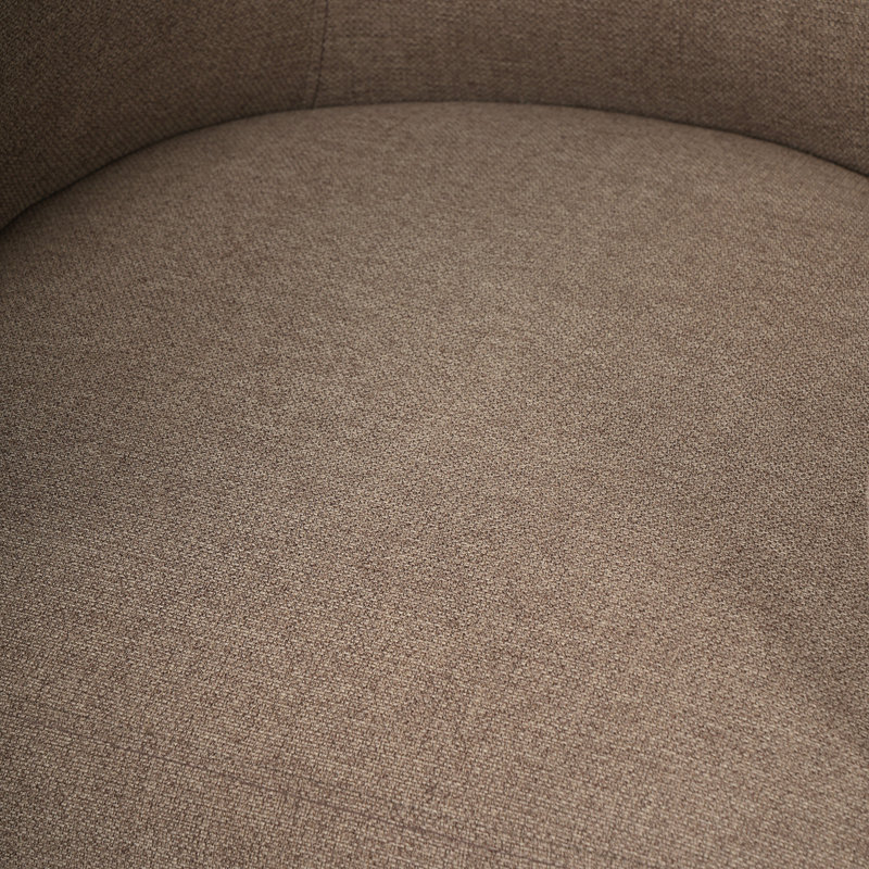 Fauteuil demi-tonneau rembourré Kellan, 2, Brun