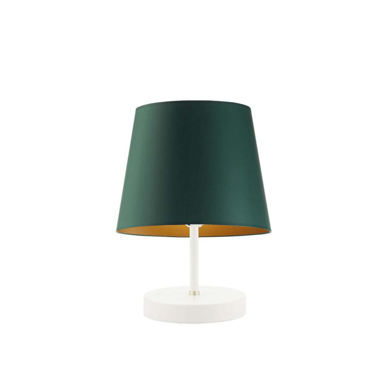 Honoria Metal Table Lamp, Emerald, White