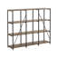 Drummans 102cm H x 120cm W Steel Etagere Bookcase