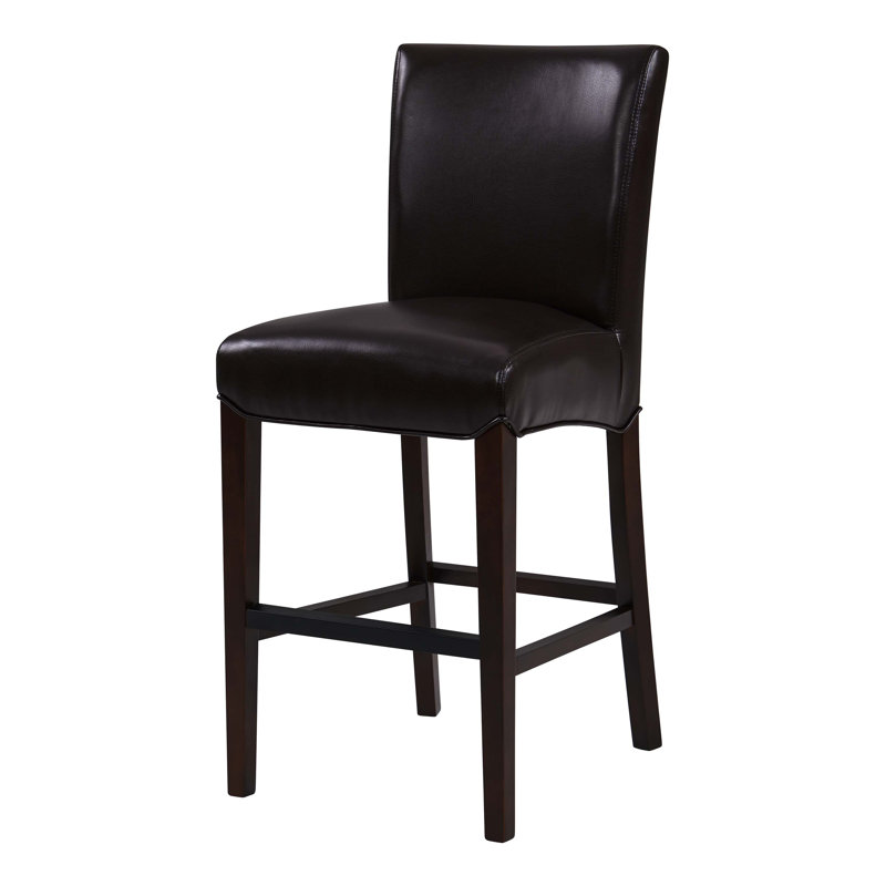 Liliana Upholstered Counter Stool, Coffee Bean, Counter Stool (26.5 " Seat Height)