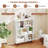 7 Cube Bookcase 3-Tier Modern Storage Organizer with 4 Metal Legs Bookshelves