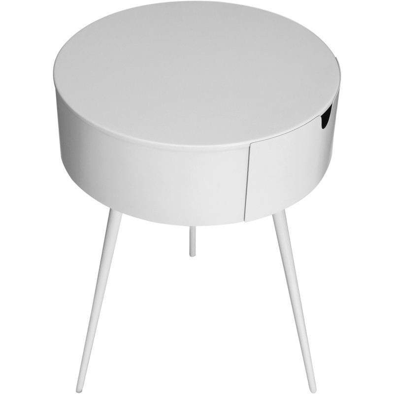 Biscette 1 Drawer Nightstand, White