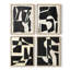 «Moon Cutouts I», ensemble de 4 encadrées-200204041