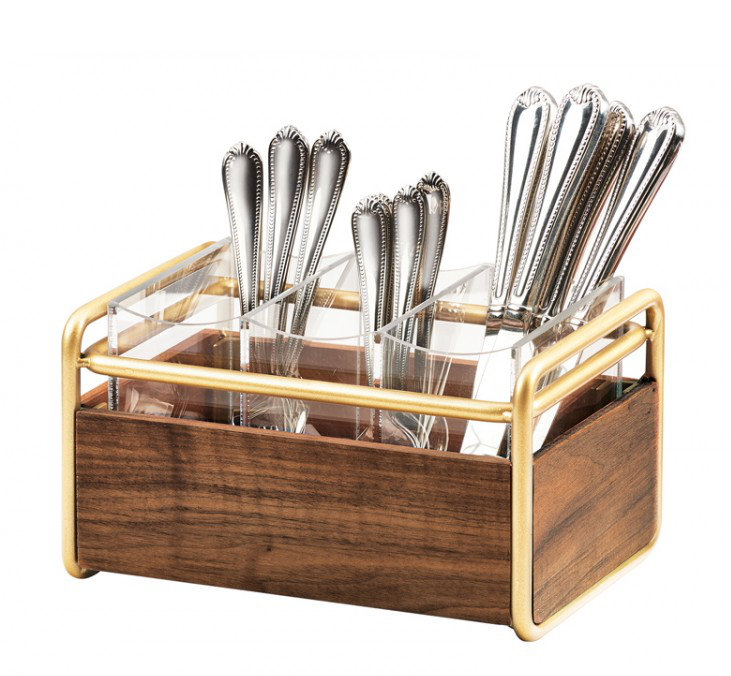 Range-couverts Mid-Century, Laiton