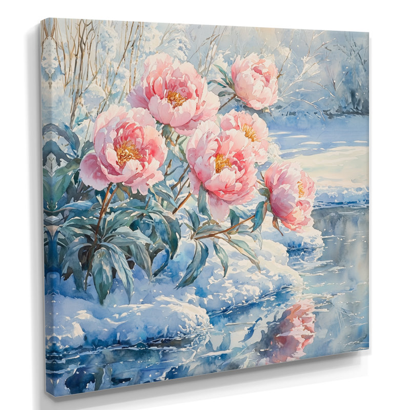 Burton - Floral Wall Art, Wrapped Canvas, Does Not Apply, 30" H x 30" W
