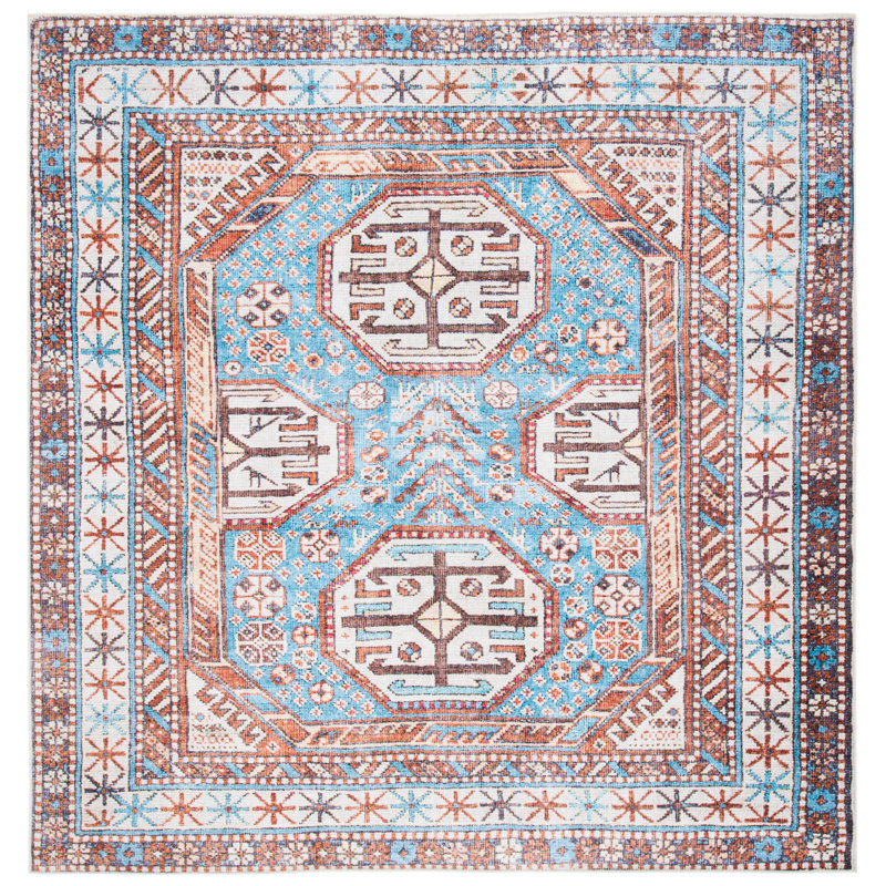 Tapis sud-ouest lavable à la machine Karma Performance, Carré 6 pi 7 po