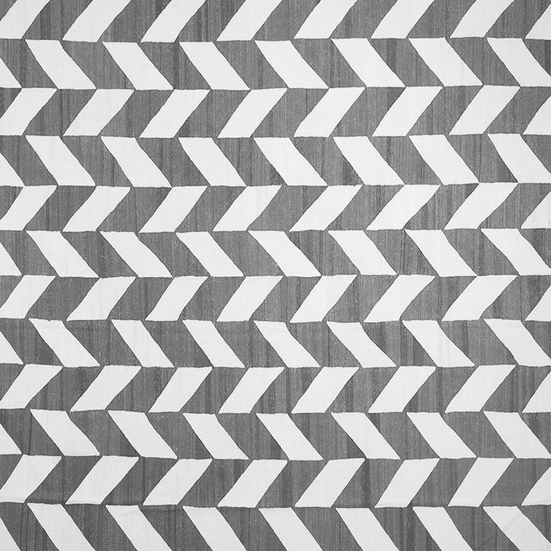 Tapis gris contemporain lavable à la machine 548, Carré 8 pi