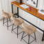 Swivel Upholstered Bar Stool with Iron Frame-1544208728